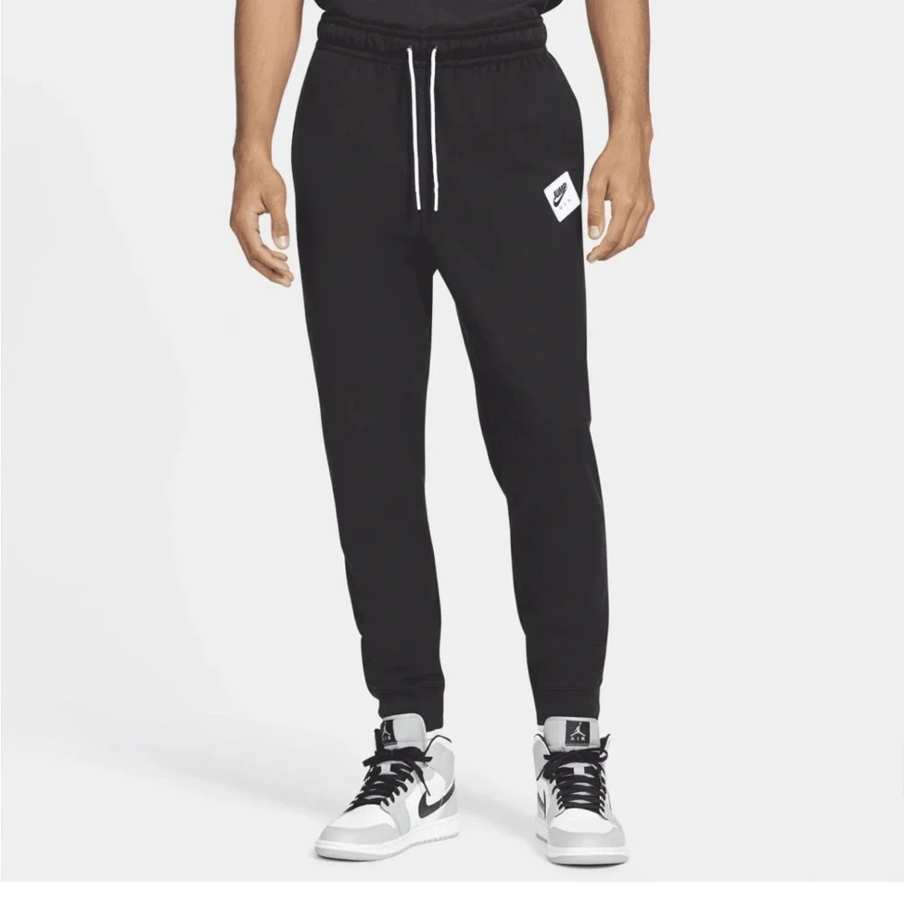Jordan Mens Jumpman Classics Fleece Pants Size XL Black Jogger Patch